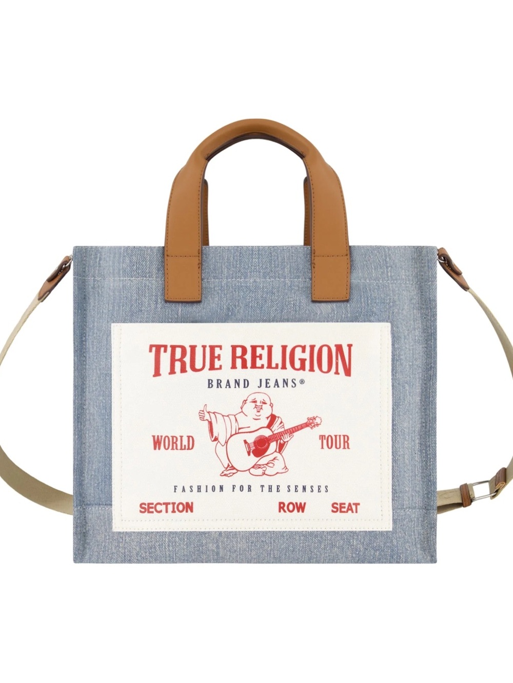 True Religion Medium Pocket Tote Denim